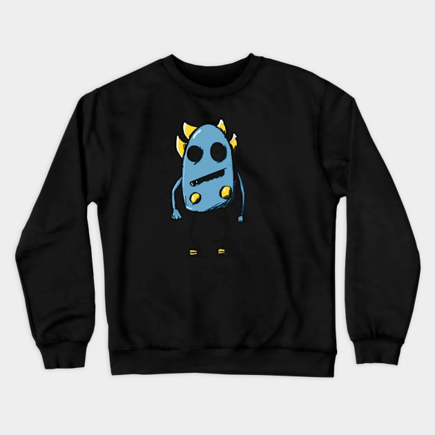 Little blue monster Crewneck Sweatshirt by Interiumtree